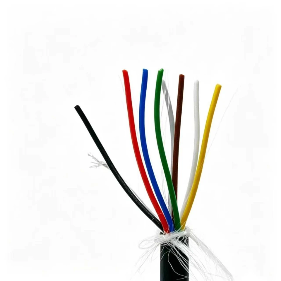 Flexible 8 Core 28AWG Spiral Spring Cable Matt TPU Jacket PP Insulation Tinned Copper Drain Wire Retractable For Machinery best